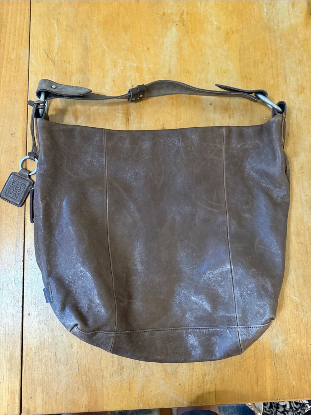 Ellington large Brown Leather Hobo Bag - Soft Shoulder Tote